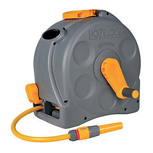 Hozelock 2415 2 in 1 Compact Enclosed Reel with Hose Pipe - 25m