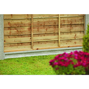 6 x 1 concrete base panel gravel board with hedgehog hole - stockport fencing on where can i buy gravel boards near me