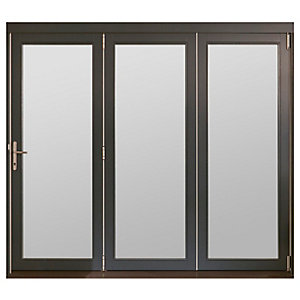 Jeld-Wen Bedgbury Finished Solid Hardwood Patio Bifold Door Set Grey