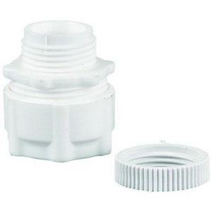 Wickes Corrugated Conduit Adaptor - White 20mm Pack of 2