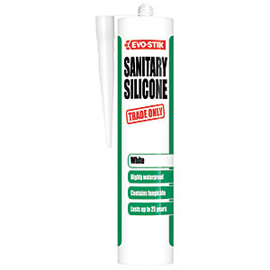Evo-Stik Trade Only Sanitary Silicone Sealant - White 280ml