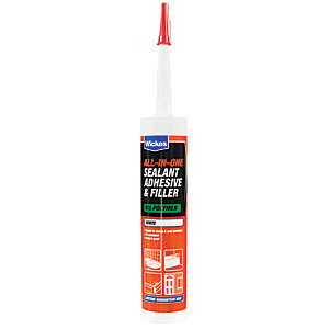 Wickes All in 1 Adhesive & Filler Sealant - White 290ml