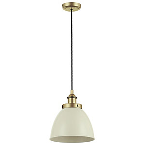 Franklin Pendant Light Taupe and Brass