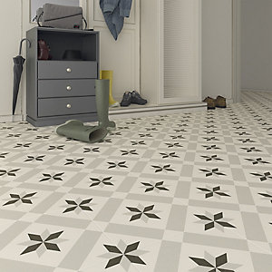 Wickes Canterbury Patterned Porcelain, Patterned Floor Tiles