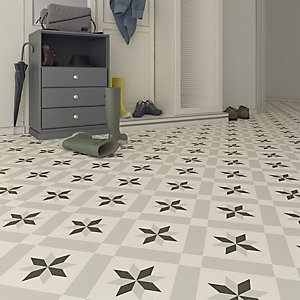 Wickes Canterbury Patterned Porcelain Wall Floor Tile 300 X 300mm Pack Of 13 Wickes Co Uk