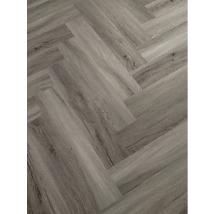 Novocore Herringbone Warm Grey Luxury Vinyl Flooring - 1.51m2