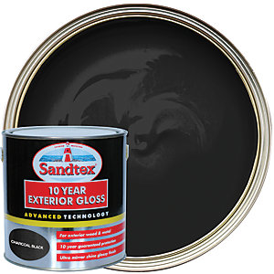 Sandtex 10 Year Exterior Gloss Paint - Black 2.5L