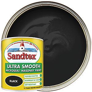 Sandtex Ultra Smooth Masonry Paint - Black 1L