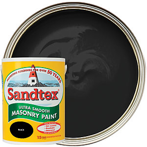 Sandtex Ultra Smooth Masonry Paint - Black 5L