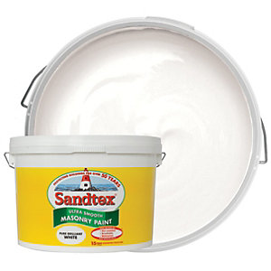 Sandtex Ultra Smooth Masonry Paint - Pure Brilliant White 10L