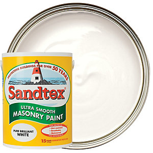 Sandtex Ultra Smooth Masonry Paint - Pure Brilliant White 5L