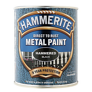 Hammerite Metal Hammered Paint - Black - 750ml