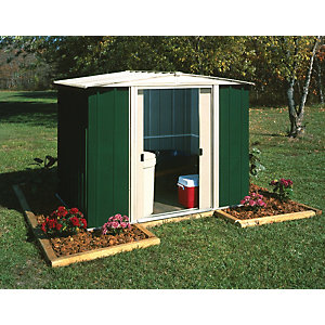 Rowlinson 8 x 6ft Double Door Metal Apex Shed without Floor