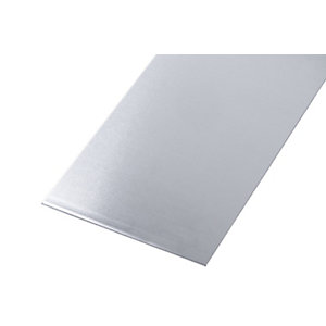 Wickes Metal Sheet Aluminium with Stainless Steel Effect Finish - 300 x 1m