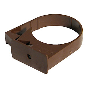 FloPlast 50mm MiniFlo Downpipe Pipe Clip - Pack of 2 - Brown