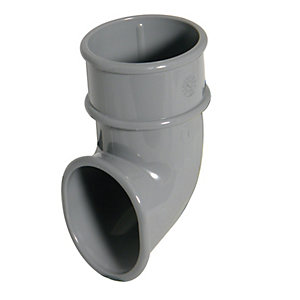 FloPlast 50mm MiniFlo Downpipe Shoe - Grey