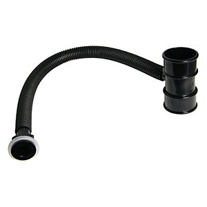 FloPlast 50mm MiniFlo Round Downpipe Water Butt Rain Diverter - Black