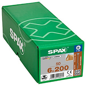 Spax Tx Washer Head Wirox Screws - 6.0x200mm Pack Of 50