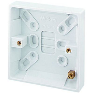 Wickes 1 Gang Pattress Box - White 16mm