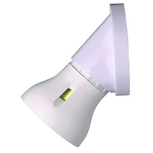 MK Angled Batten Lamp holder - White