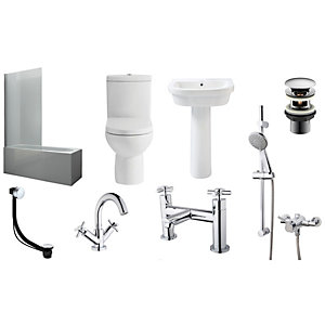 Forenza Straight Shower Bath Suite Package