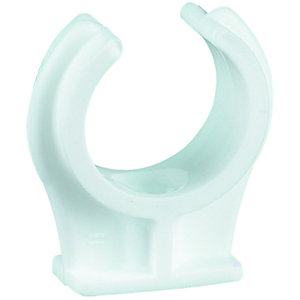 Primaflow White Plastic Pipe Clips - 22mm Pack Of 15
