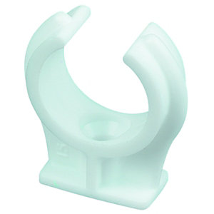 Primaflow White Plastic Pipe Clips - 22mm Pack Of 50