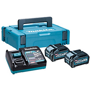 Makita 191K01-6 XGT 40Vmax 2 x 4.0Ah Batteries & Charger Kit