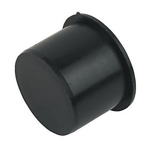 FloPlast WP30B Push-fit Waste  Socket Plug - Black 32mm
