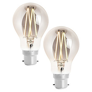 4lite WiZ Connected LED SMART B22 Filament Light Bulbs - Smoky - Pack of 2