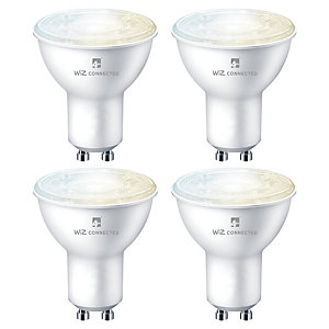 4lite WiZ Connected LED SMART GU10 Light Bulbs - Tuneable White - Pack of 4