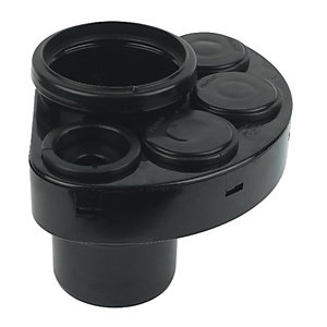 FloPlast 110mm Soil Manifold Socket - Black