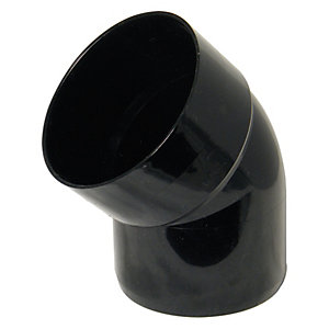 Floplast 110mm Soil Pipe Offset Bend Spigot/Solvent Socket 135° - Black