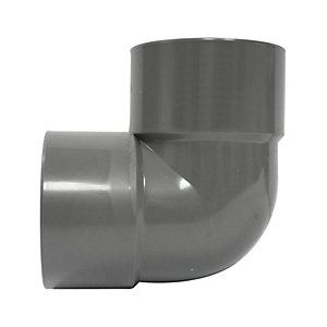 FloPlast WS10G Solvent Weld Waste 90 Deg Bend - Grey 32mm