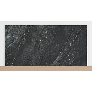 Wickes Amaro™ Charcoal Porcelain Tile 615 x 308mm Sample