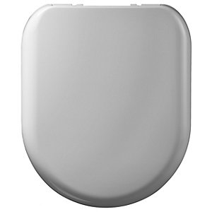 Wickes Soft Close Thermoset D Shaped White Toilet Seat