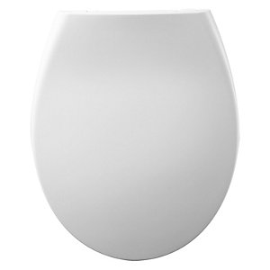 Wickes Soft Close Thermoset Plastic White Toilet Seat