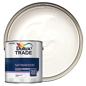 Dulux Trade Satinwood Paint - Pure Brilliant White - 2.5L