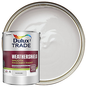 Dulux Trade Weathershield Smooth Masonry Paint - Frosted Grey 5L