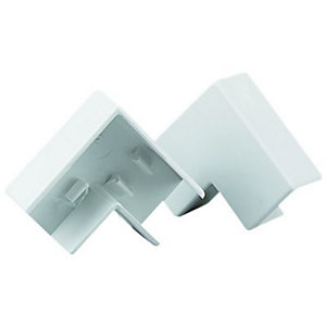 Wickes Mini Trunking Flat Angle - White 25 x 16mm Pack of 2