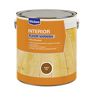 Wickes Floor Varnish - Warm Oak Satin 2.5L