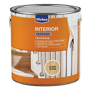 Wickes Quick Drying Interior Varnish - Clear Gloss 750ml