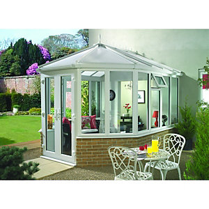 Wickes Victorian Dwarf Wall White Conservatory - 12 x 16ft