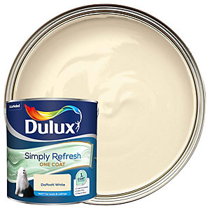 Dulux Simply Refresh One Coat Matt Emulsion Paint - Daffodil White - 2.5L