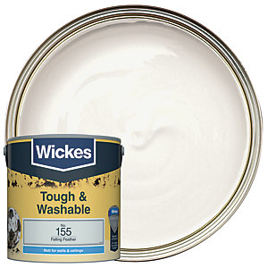 Wickes Falling Feather - No.155 Tough & Washable Matt Emulsion Paint - 2.5L