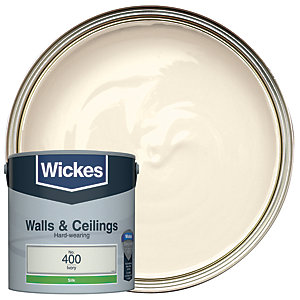 Wickes Ivory - No.400 Vinyl Silk Emulsion Paint - 2.5L