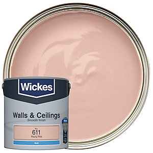 Wickes Peony Pink - No. 611 Vinyl Matt Emulsion - 2.5L