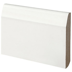 Wickes Dual Purpose Chamfered/Bullnose Primed MDF Skirting - 14.5mm x 94mm x 3.66m