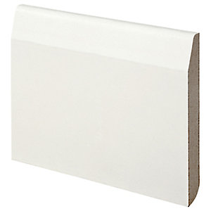 Wickes Dual Purpose Chamfered/Bullnose Primed MDF Skirting - 18mm x 144mm x 3.66m