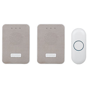 Byron DBY-22324UK 150m Wireless Doorbell Kit with Portable & Plug In Chimes